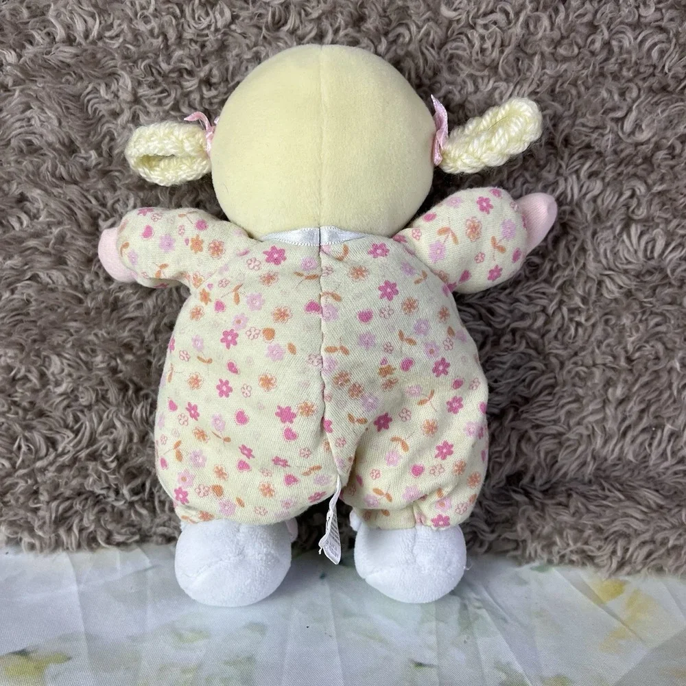 Carter's Child of Mine Yellow Baby Doll Flowers Blue Eyes Blonde Braids #85118